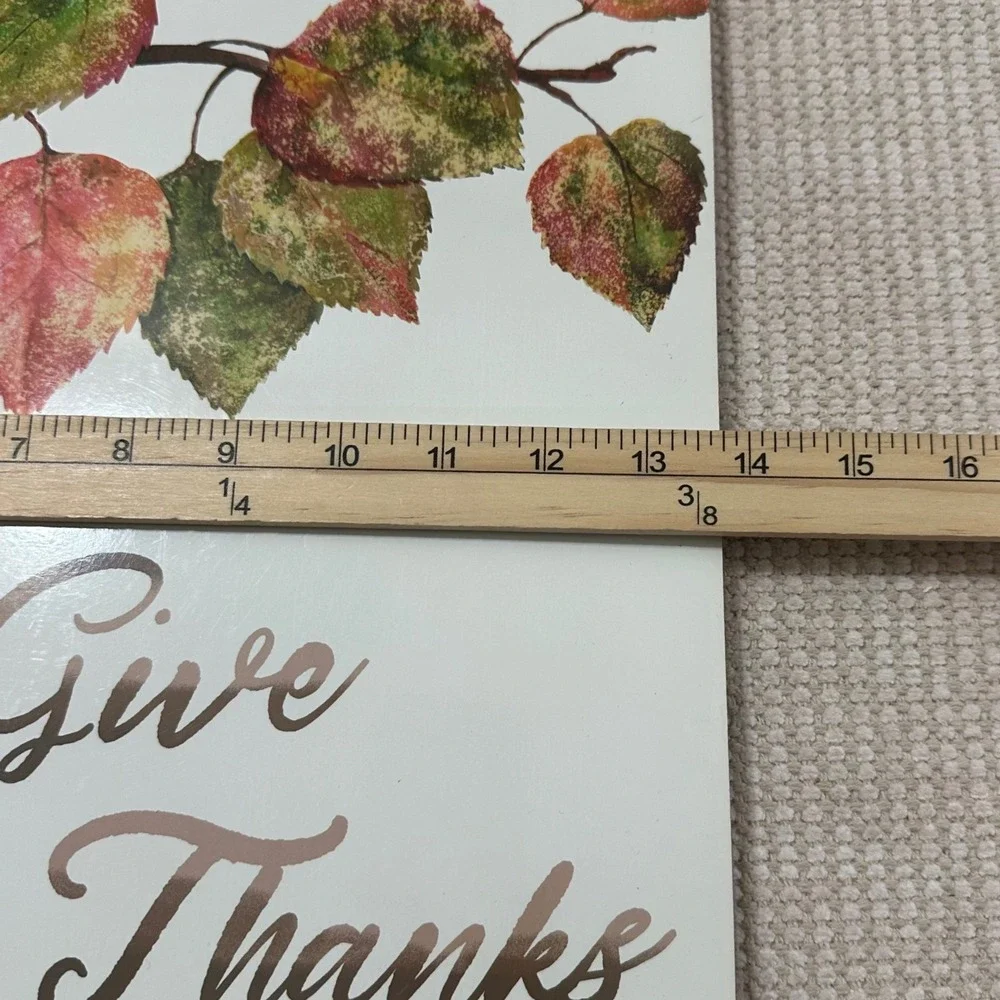 Give Thanks Fall Autumn Leaves Cork Backed Placemats Set of 4 Thanksgiving Decor